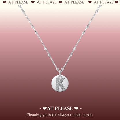 S925 Sterling Silver Alphabet Necklace – Dainty Initial Pendant Collarbone Chain for Women, Minimalist Daily Jewelry