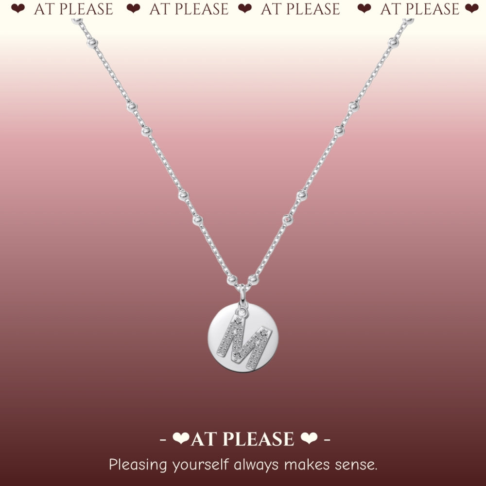 S925 Sterling Silver Alphabet Necklace – Dainty Initial Pendant Collarbone Chain for Women, Minimalist Daily Jewelry