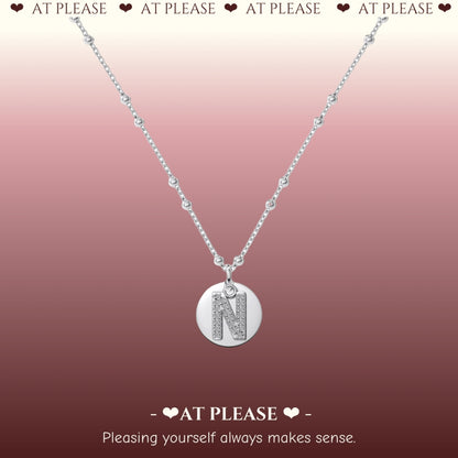 S925 Sterling Silver Alphabet Necklace – Dainty Initial Pendant Collarbone Chain for Women, Minimalist Daily Jewelry