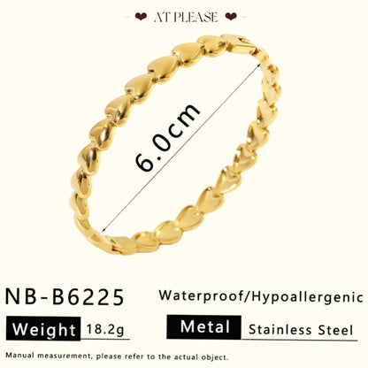 18K Gold plating Stainless Steel Stackable Bangle Bracelet - Minimalist Layering Jewelry