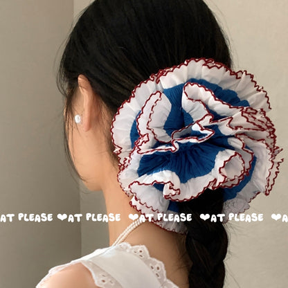Provence Sommer Jumbo Scrunchie | Mehrlagig gerüscht