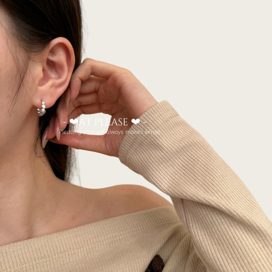 S925 Sterling Silver Bubble Design Earrings - Delicate Luxe - Instagram Style