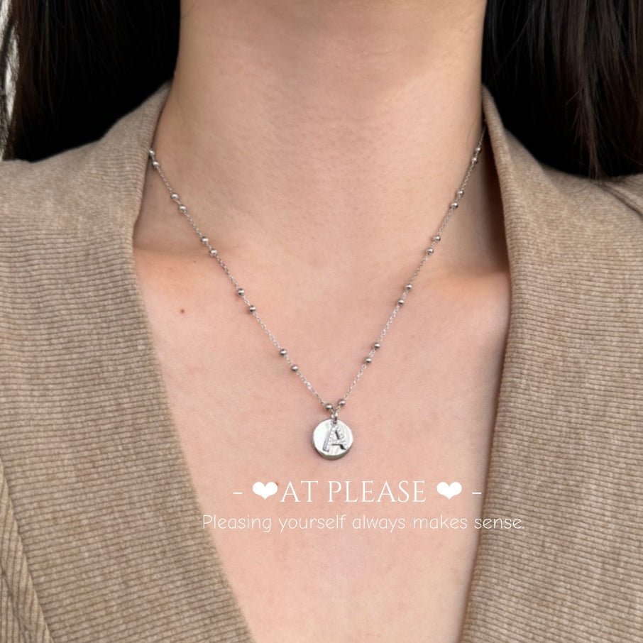 S925 Sterling Silver Alphabet Necklace – Dainty Initial Pendant Collarbone Chain for Women, Minimalist Daily Jewelry