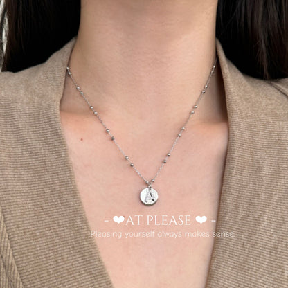 S925 Sterling Silver Alphabet Necklace – Dainty Initial Pendant Collarbone Chain for Women, Minimalist Daily Jewelry