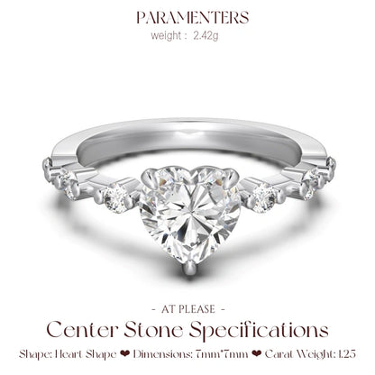 925 Sterling Silber Zirkon Ring | Elegantes Liebesherz