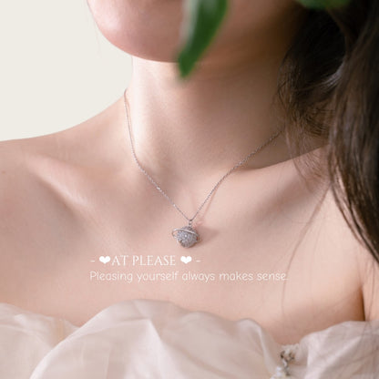 Himmlische Planeten Halskette – S925 Sterling Silber mit Zirkonia, minimalistischer Schmuck im In-Style