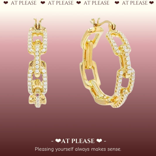 S925 Silver Interlocking Geometric Hoop Earrings - Light Luxury Fashionable Statement Earrings with High-End Feel - 18k Gold Plated