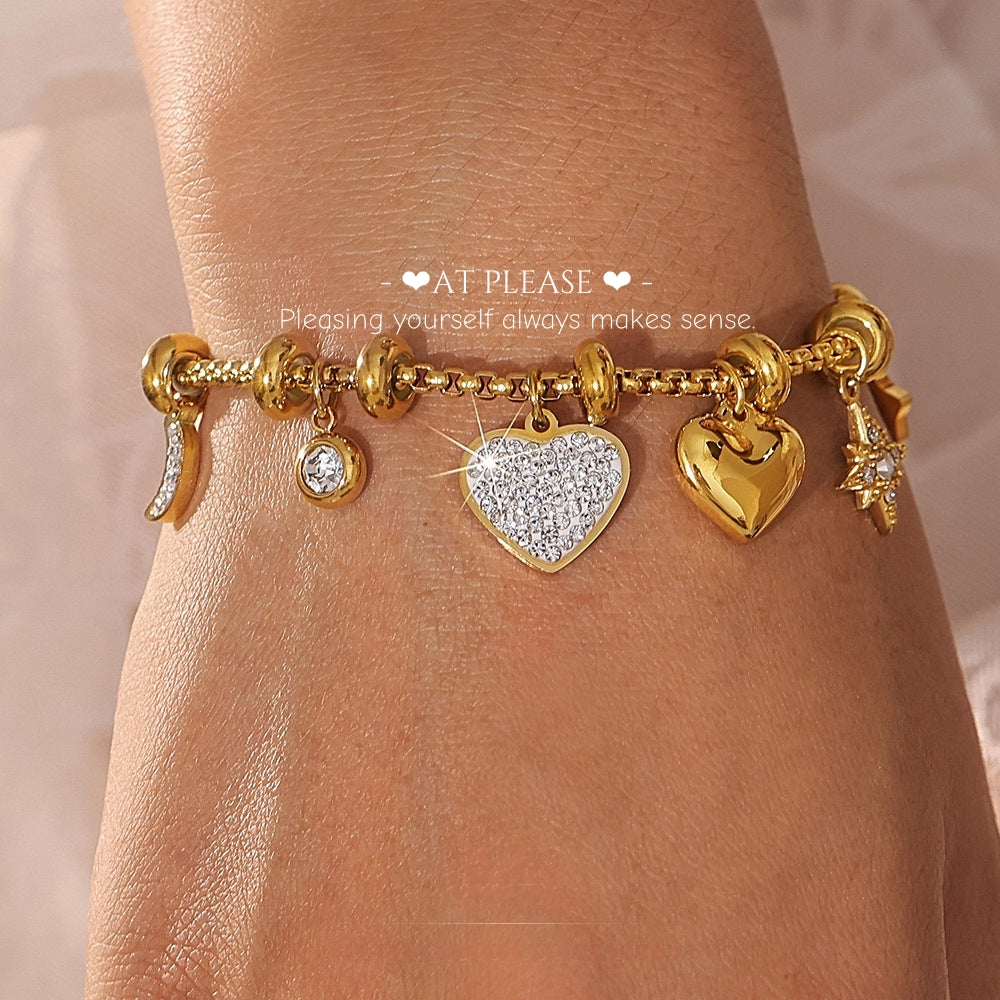 Titanium Steel Love Bracelet | Couple Meaningful Jewelry