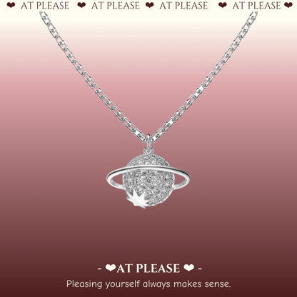Himmlische Planeten Halskette – S925 Sterling Silber mit Zirkonia, minimalistischer Schmuck im In-Style