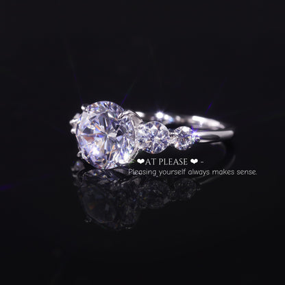 S925 Sterling Silber 2,5 ct. Moissanit Ring - Luxusschmuck | Ehering