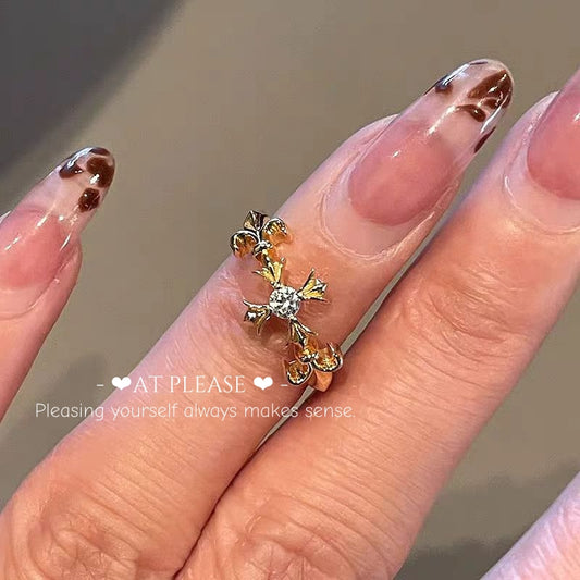 Mid-Century Gold Iris Ring | Vintage-Enthusiasten &amp; moderne Romantiker