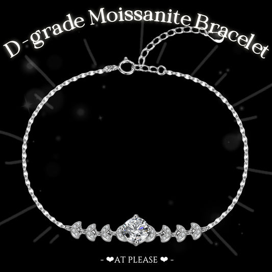 Weizenumrandetes Moissanit-Armband – Minimalistisches Luxus-Design