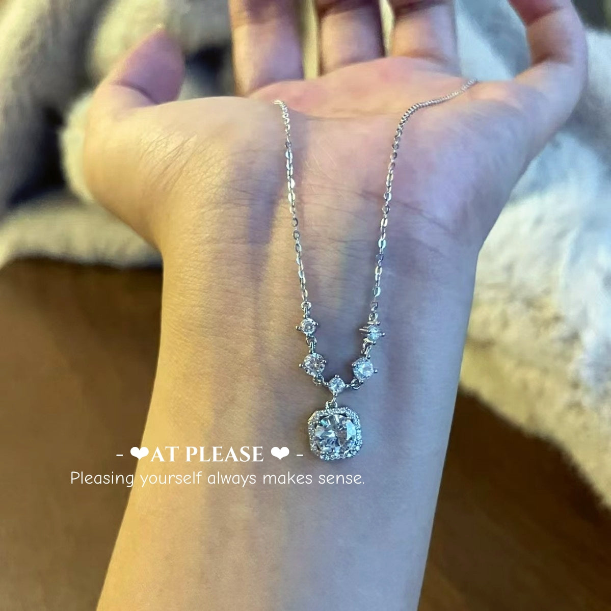 Funkelnde Zirkonia S925 Sterling Silber Layering Halskette – Frühling Sommer Luxus Anhänger
