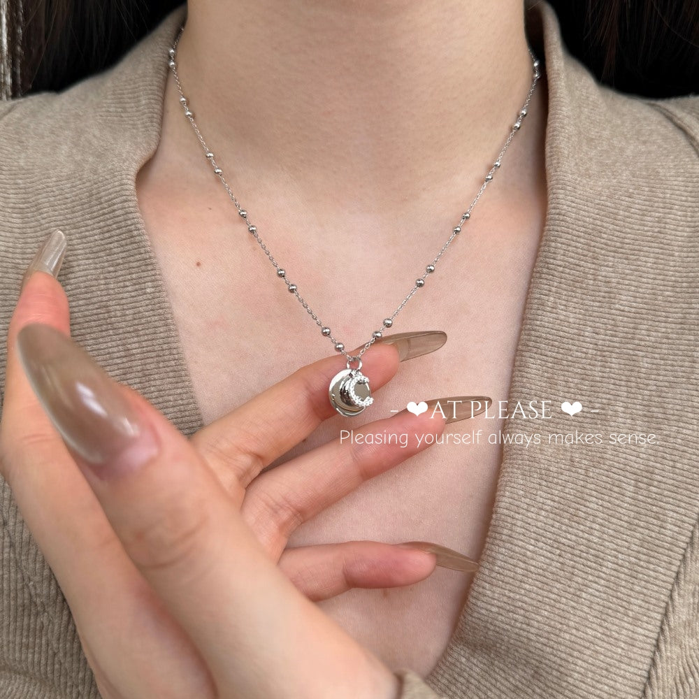 S925 Sterling Silver Alphabet Necklace – Dainty Initial Pendant Collarbone Chain for Women, Minimalist Daily Jewelry
