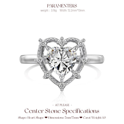925 Sterling Silber Zirkon Ring | Elegantes Liebesherz