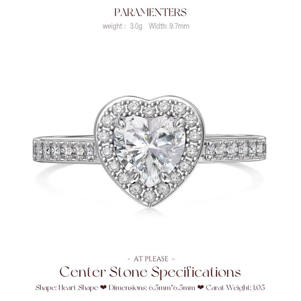 925 Sterling Silber Zirkon Ring | Elegantes Liebesherz