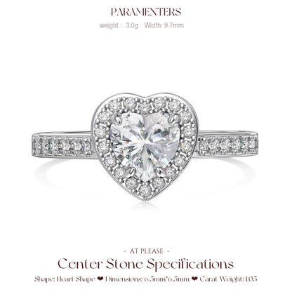 925 Sterling Silber Zirkon Ring | Elegantes Liebesherz