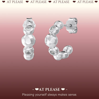 S925 Sterling Silver Bubble Design Earrings - Delicate Luxe - Instagram Style