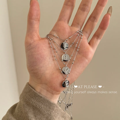 S925 Sterling Silver Alphabet Necklace – Dainty Initial Pendant Collarbone Chain for Women, Minimalist Daily Jewelry