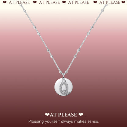 S925 Sterling Silver Alphabet Necklace – Dainty Initial Pendant Collarbone Chain for Women, Minimalist Daily Jewelry