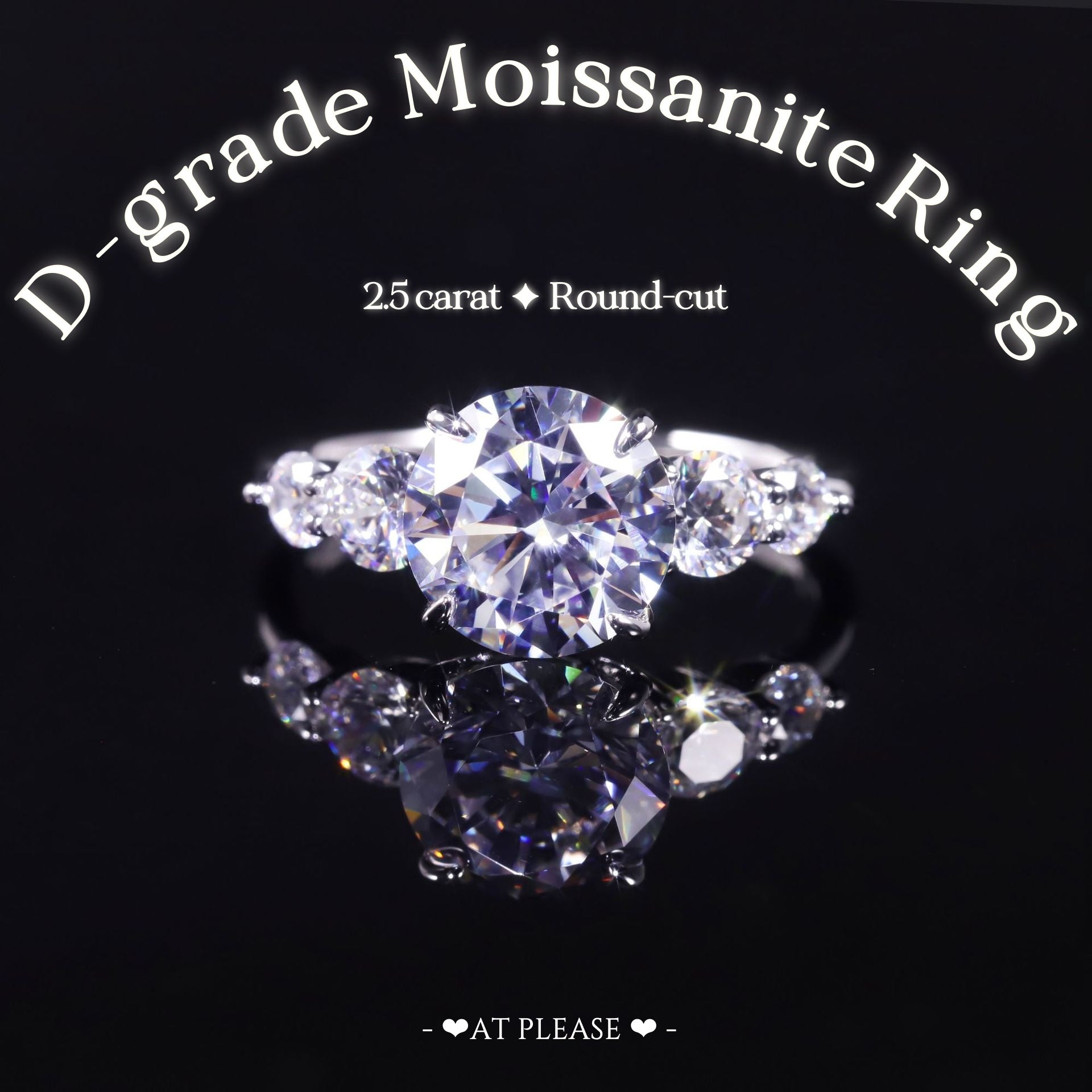 S925  Moissanite Ring wedding jewelry