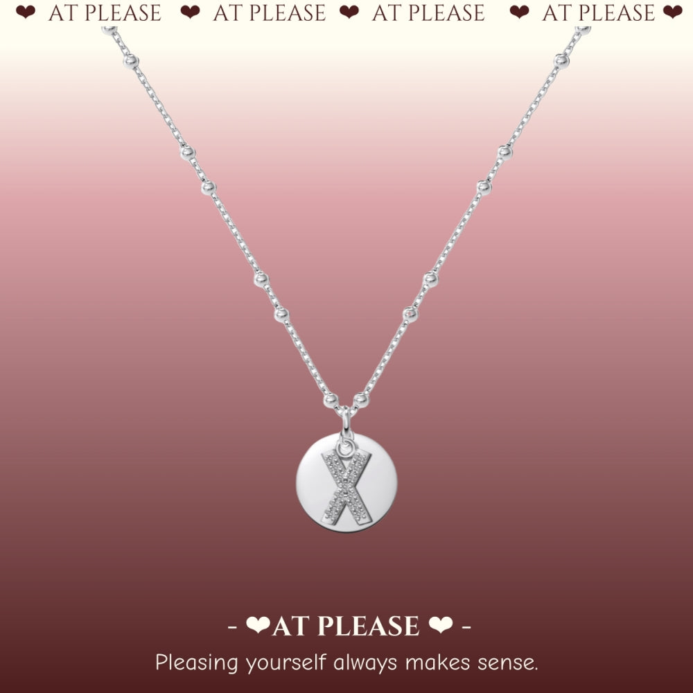 S925 Sterling Silver Alphabet Necklace – Dainty Initial Pendant Collarbone Chain for Women, Minimalist Daily Jewelry