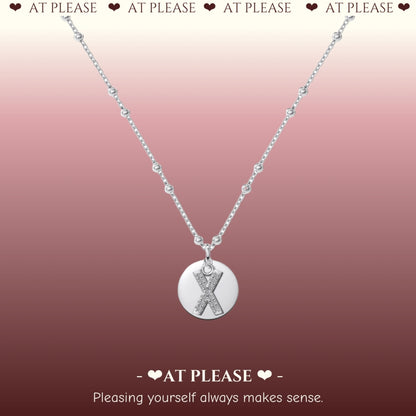 S925 Sterling Silver Alphabet Necklace – Dainty Initial Pendant Collarbone Chain for Women, Minimalist Daily Jewelry