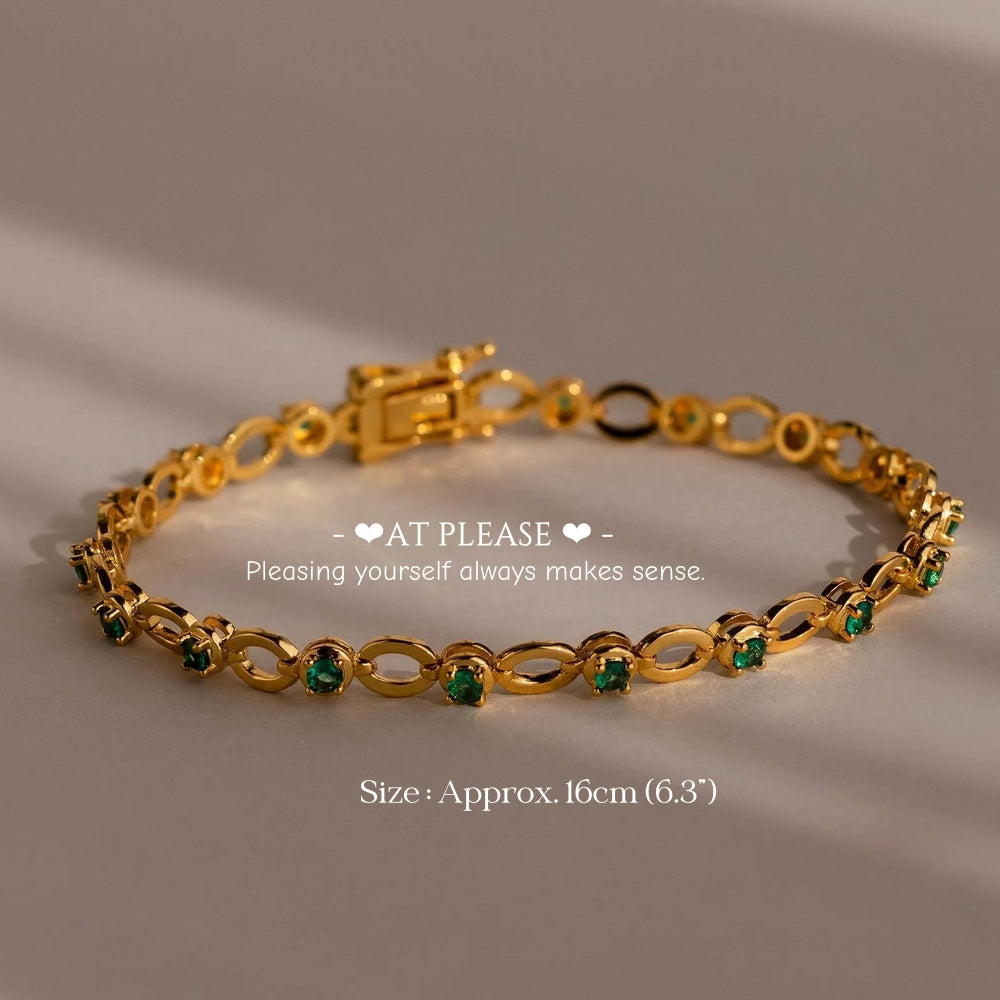Klassisches Armbandset aus 18 Karat vergoldetem Edelstahl – schick und vielseitig
