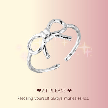 S925 Sterling Silver Cute Bowknot Ring - Sweet & Charming