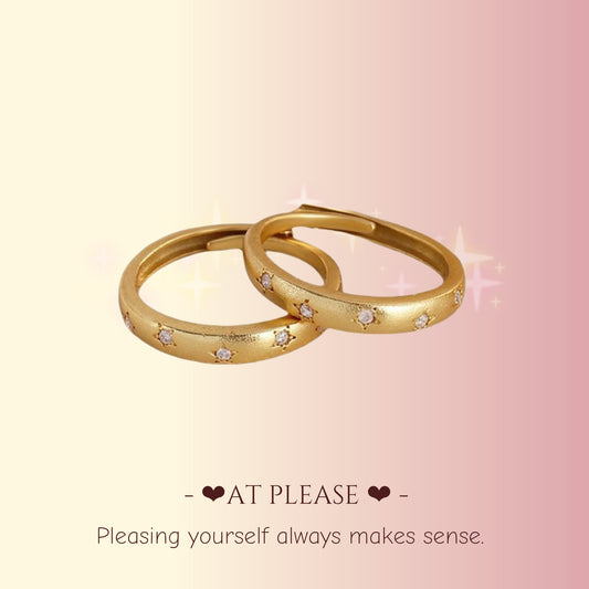Minimalistischer Sternring | Vergoldeter Zirkonia-Schmuck